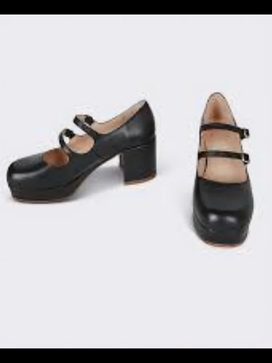 INTENTIONALLY BLANK Over Time Platform Mary Jane Block Heels Spain EU 40 - Picture 2 of 9